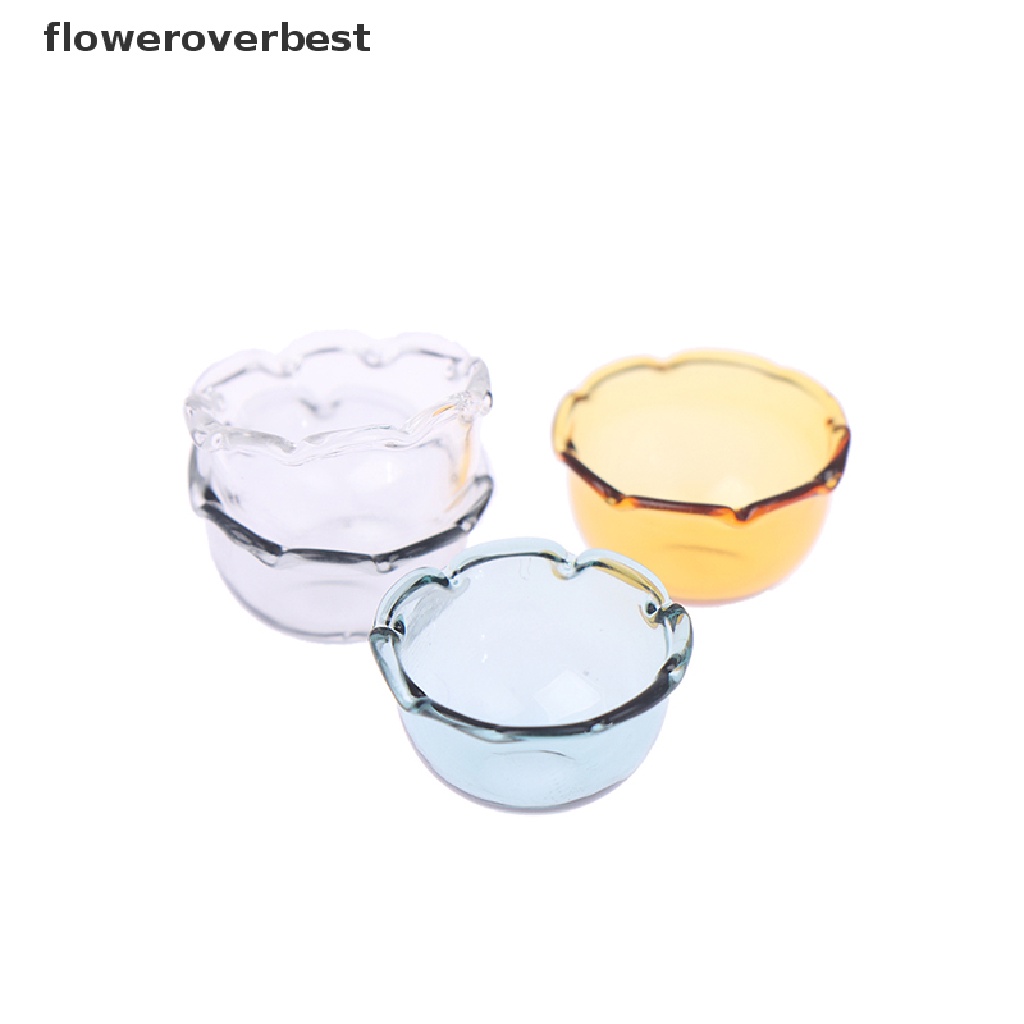 BEST 1PCS 1:12 Dollhouse Miniature Glass Bowl Kitchen Furniture Accessories Toys .