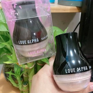 Phấn phủ bột kiềm dầu love alpha ánh nhũ kim tuyến lấp lánh