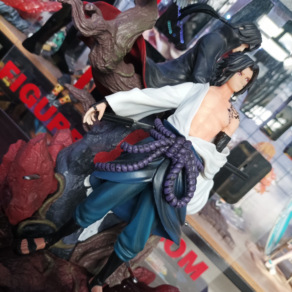 Mô Hình Naruto Nhân Vật Uchiha Sasuke, Itachi Cảnh Vật 36cm FullBox