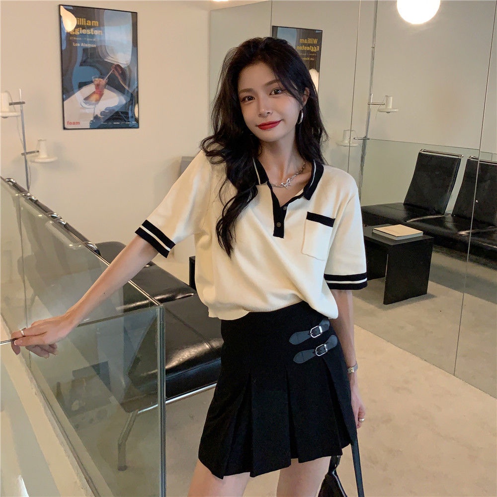 Áo thun croptop COZOKC tay ngắn dáng rộng phong cách Hàn Quốc