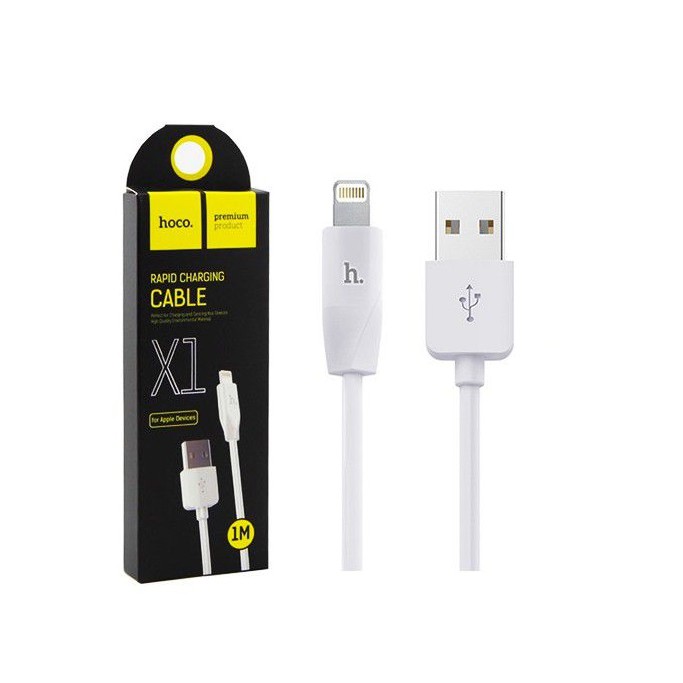 Cáp Lightning Hoco X1 dài 1M cho iPhone, iPad - Màu Trắng