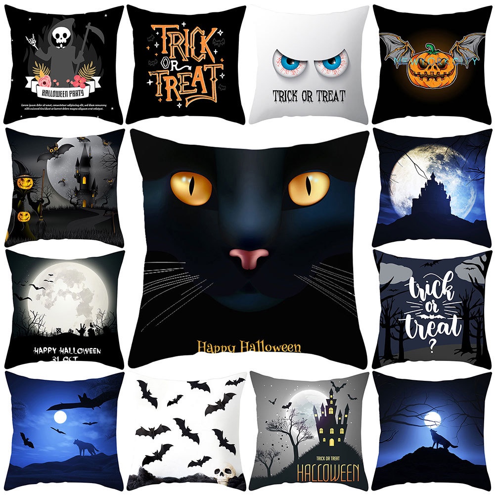 Vỏ Gối Sofa Trang Trí Chủ Đề Halloween