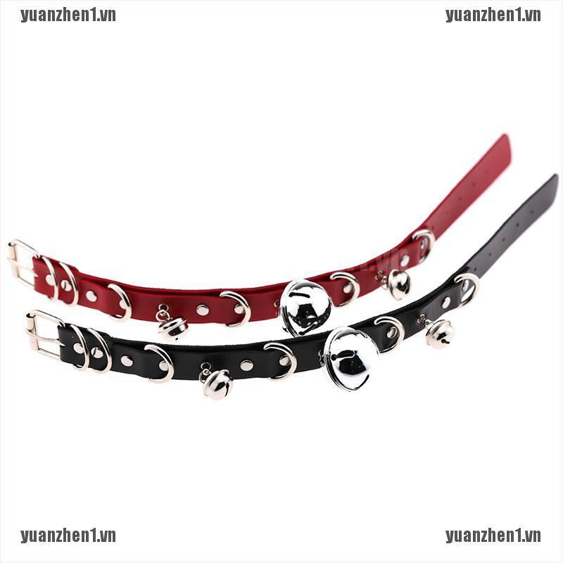 [YUANZHEN1] Vòng Cổ Da Mặt Chuông Phong Cách Punk Cho Nữ