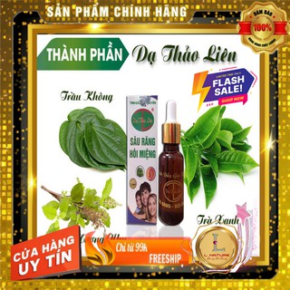 [sale sốc] Com bo 5 Tinh dầu Dạ Thảo Liên sâu răng hôi miệng 20ml
