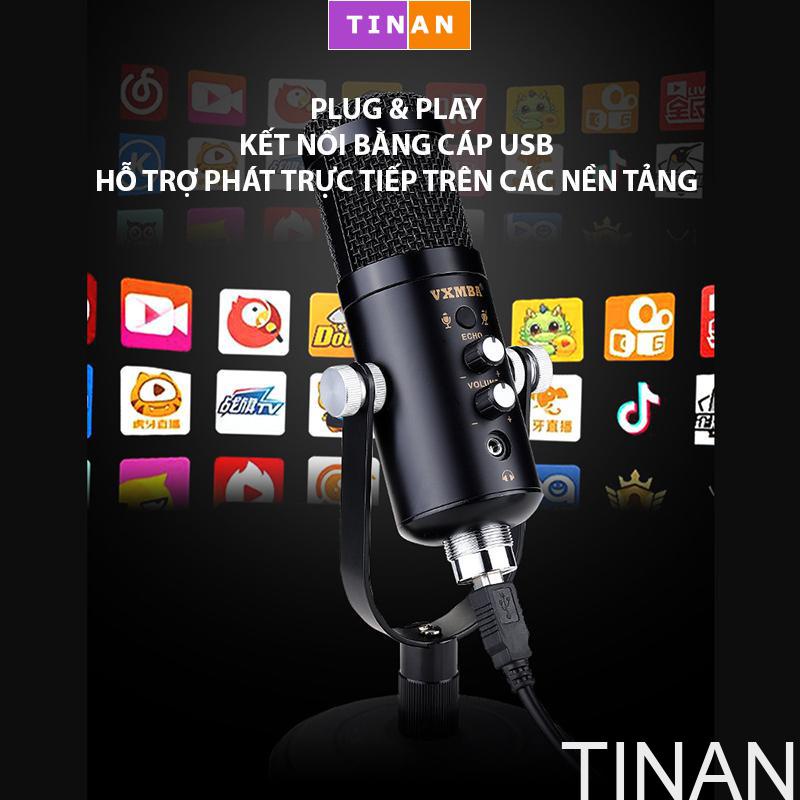 Micro Điện Dung Có Dây BM898, Đầu Cắm USB, Dùng Hỗ Trợ Livestream Các Nền Tảng