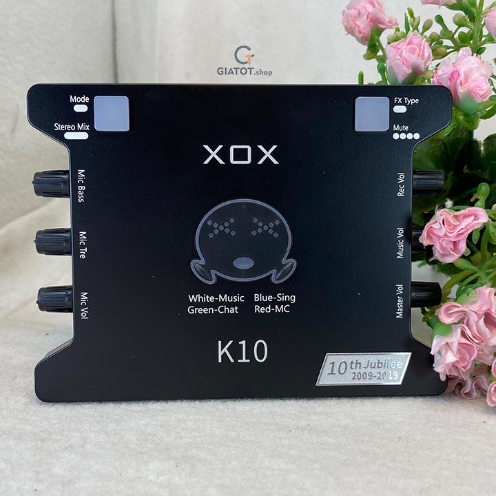Sound card XOX K10 phiên bản đặc biệt tiếng anh 2020 cao cấp, hàng đẹp GiatotHN