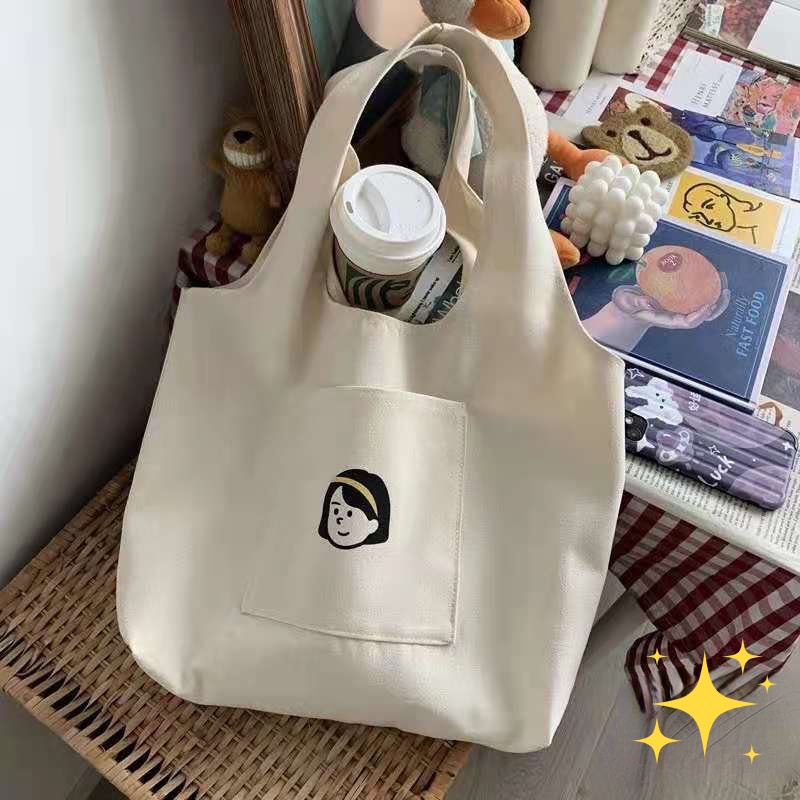 Túi xách canvas cỡ lớn thiết kế mới thời trang dành cho nữ