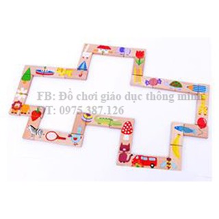 Đồ chơi domino gỗ xếp hình
