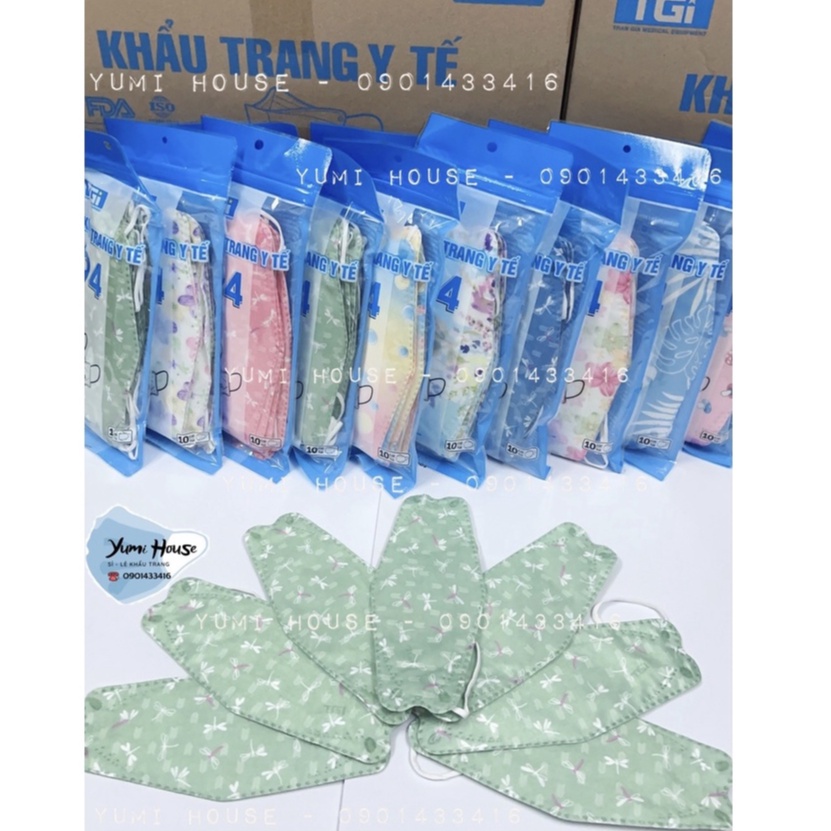 [HOT] Khẩu Trang KF94 (4D) Họa Tiết, Hoa Văn Dễ Thương Người Lớn Công Nghệ Nhật Bản
