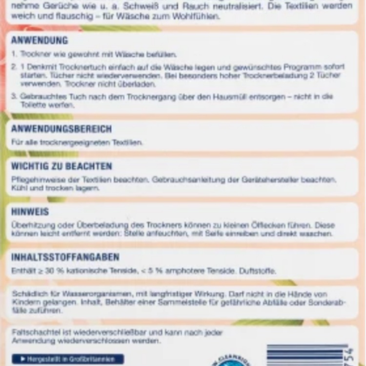 Giấy thơm tủ quần áo Denkmit (hàng Đức)