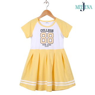 Váy Bé Gái Cổ Tròn Ngắn Tay 100% COTTON 14-32 kg MEEJENA - 1689