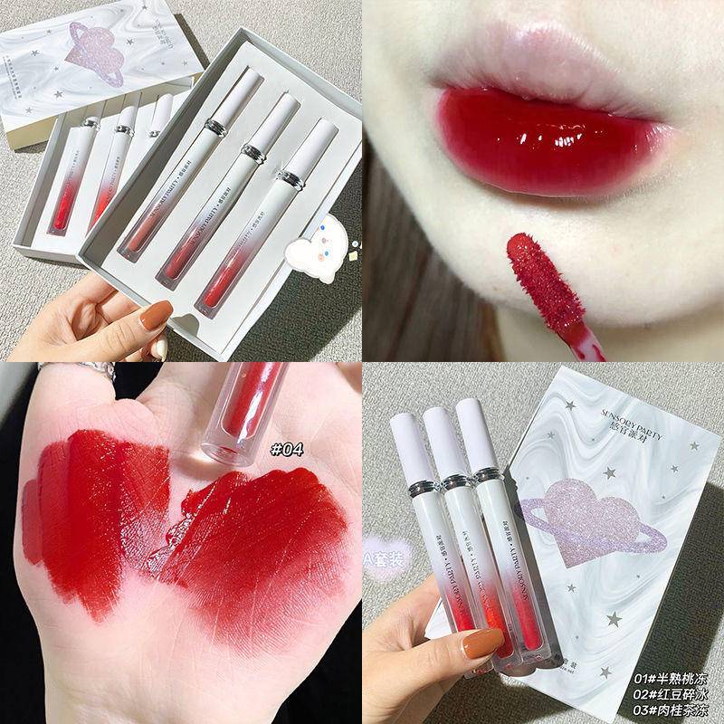 Set 3 Son Môi Chống Thấm Nước Màu Sắc Quyến Rũ