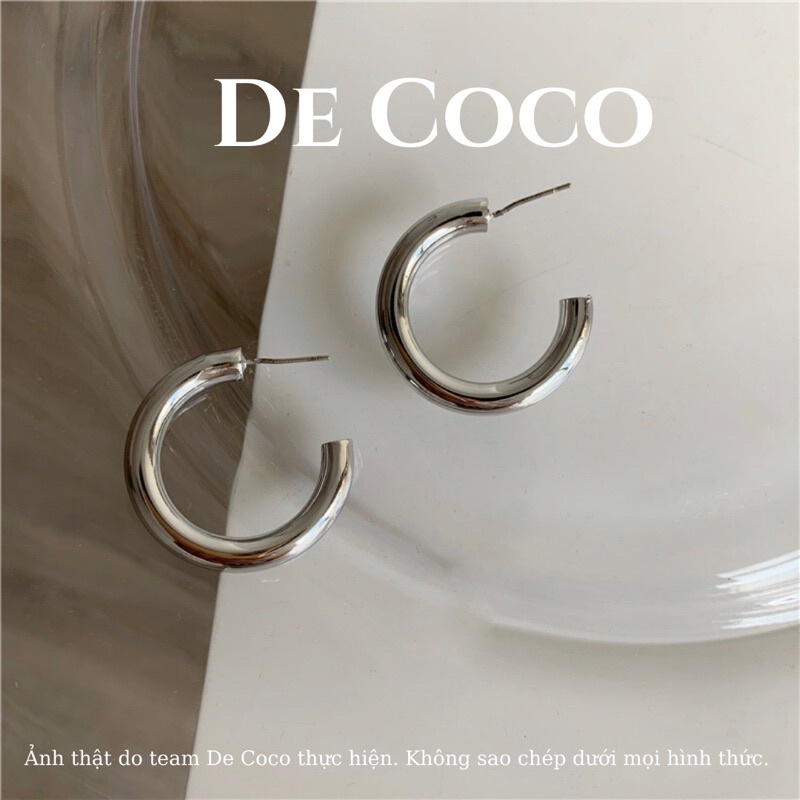 Khuyên tai nữ dáng tròn basic Ciara De Coco