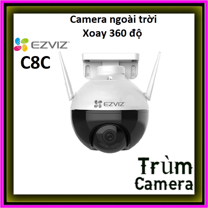 Camera Ezviz CS-C8C 1080p / C8W 4MP 2K / C8PF Mắt kép IP Ngoài trời , Xoay 360 độ