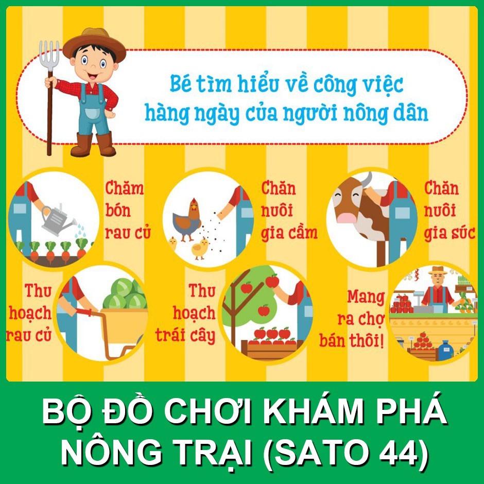 Bộ đồ chơi mô hình khám phá, xây dựng nông trại 94 chi tiết