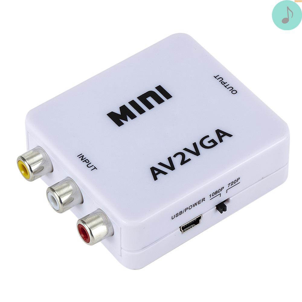 Bộ Chuyển Đổi Hình Ảnh Từ Av Rca Cvbs Sang Vga 3.5mm A & G Mini Av2Vga