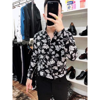 Áo sơ mi họa tiết loang