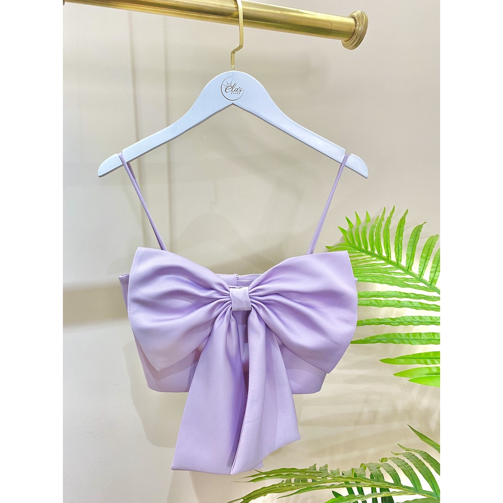 Áo Cup Ngực Thắt Nơ - Áo 2 Dây Lụa Hàng Thiết Kế 5 Màu