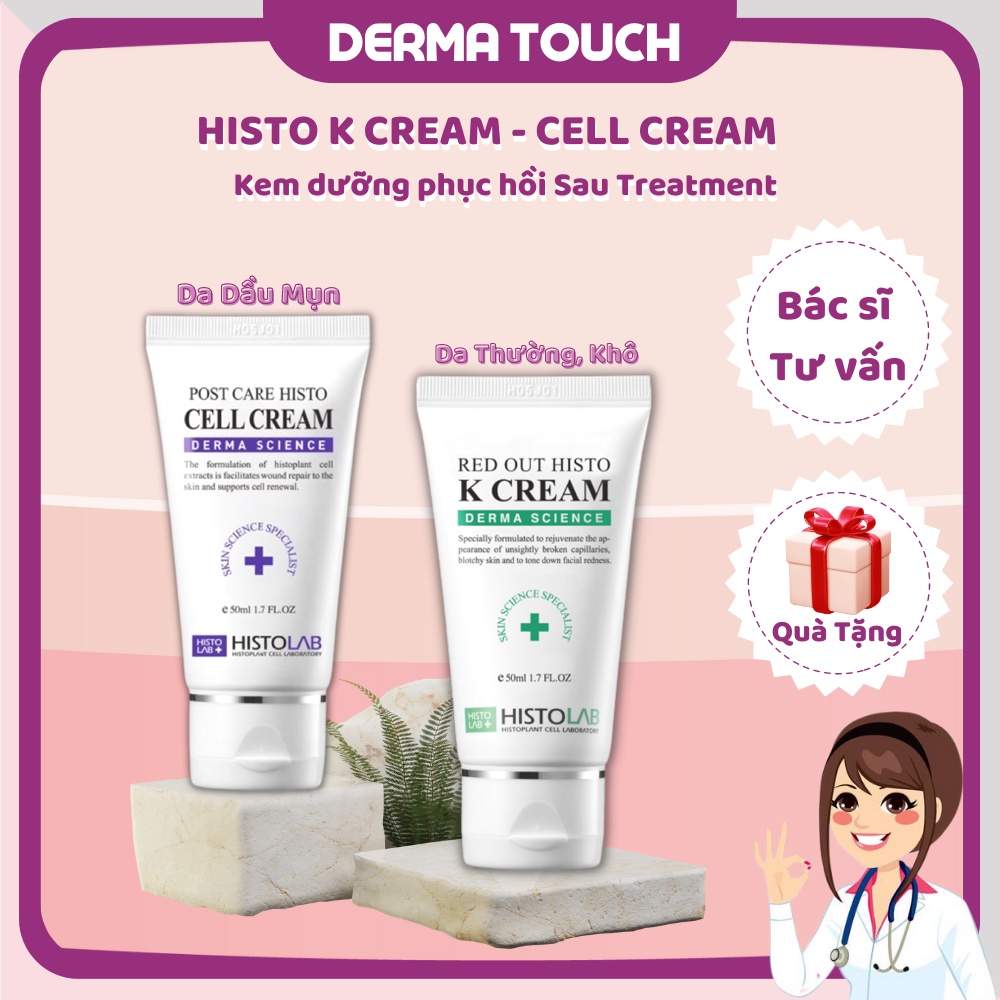 Post Care Histo Cell Cream - K Cream, kem dưỡng ẩm phục hồi da Histolab 50ml dành cho da sau treatment, phục hồi 50mL