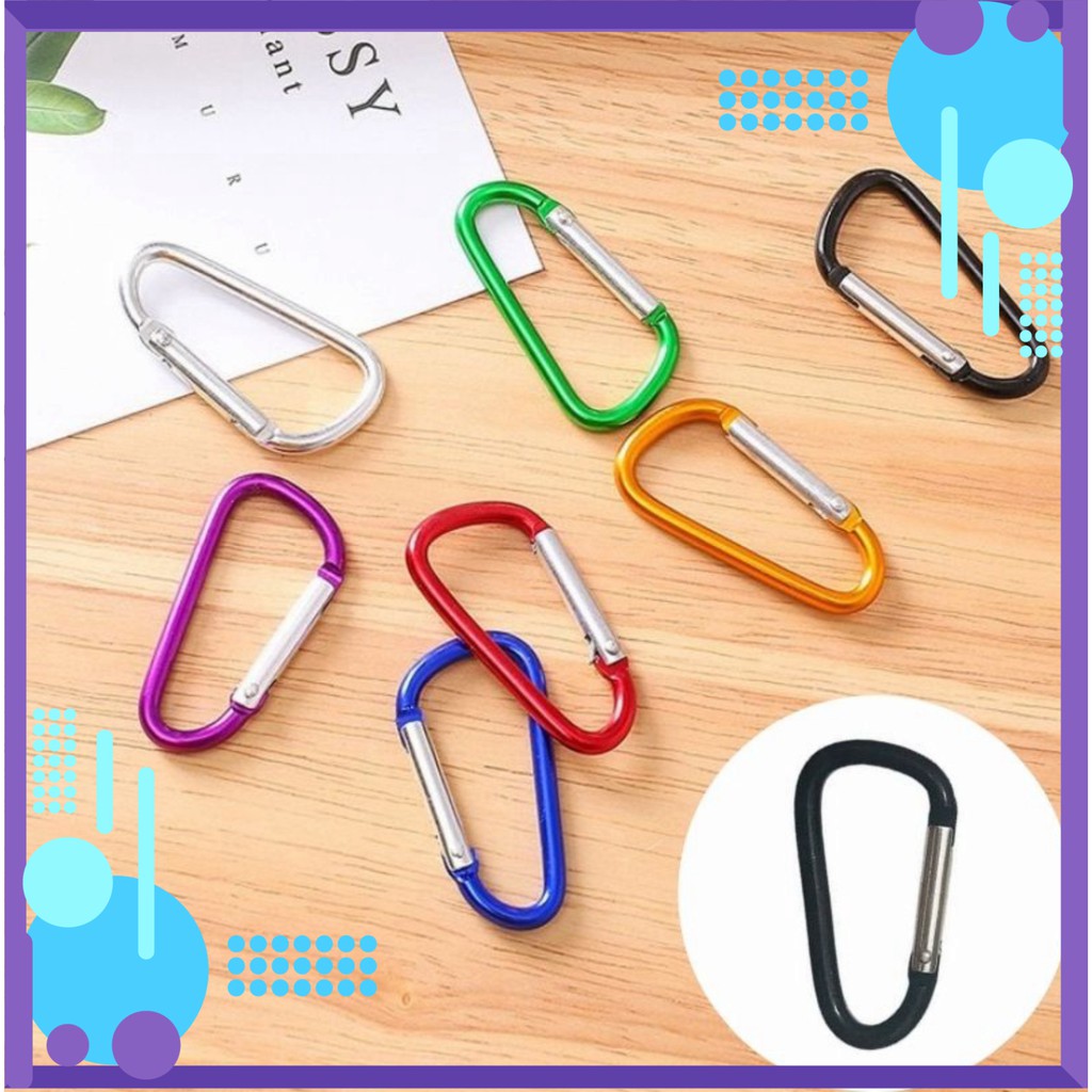 Móc Treo / Móc Khoá Đa Năng Nhôm Cao Cấp - Màu Đen Móc Treo Tai Nghe, Chìa Khóa, Bình Nước - phukienxinh9x