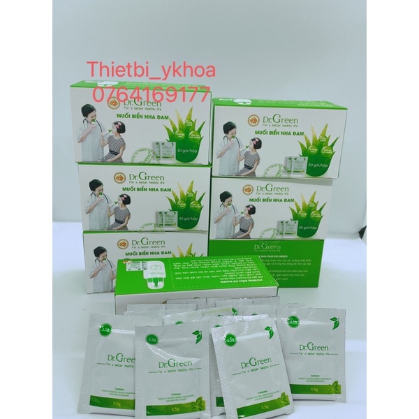 Combo 30 gói muối rửa mũi Dr.Green thêm chiết xuất lô hội