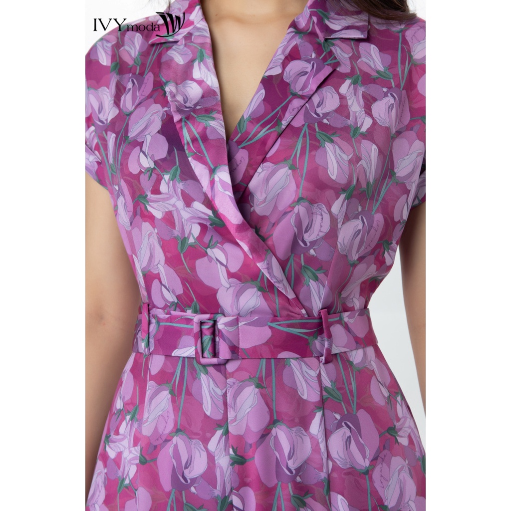 Jumpsuit vest phối đai nữ IVY moda MS 18M7464