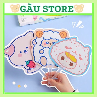 Quạt nhựa cầm tay phong cách Hàn Quốc, Quạt nhựa hoạt hình dễ thương mẫu mới