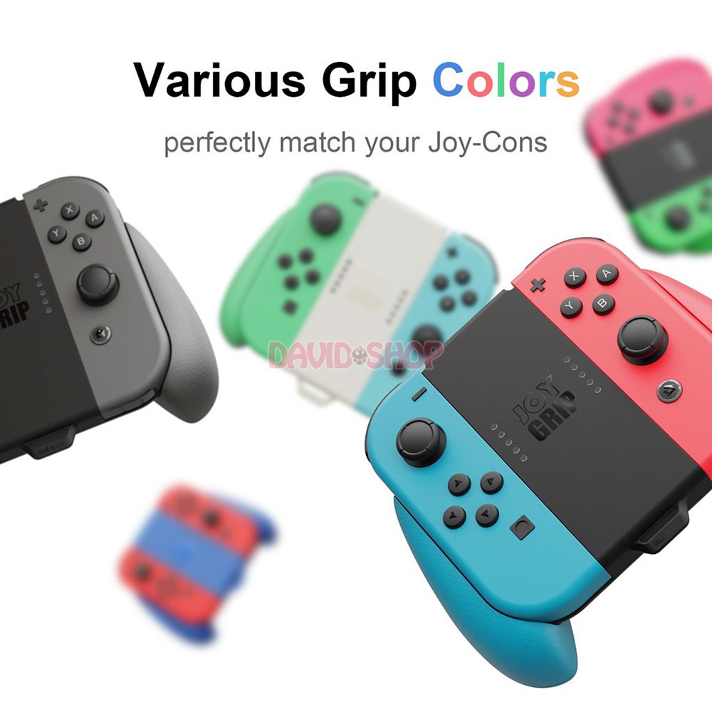 Bộ JoyGrip dùng gắn Joy-Con vừa chơi game vừa sạc hãng Skull &amp; Co cho Nintendo Switch