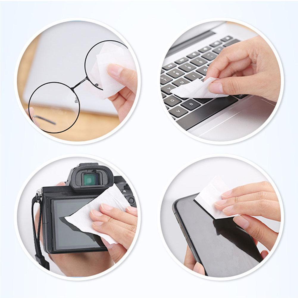 Hộp 100 khăn ướt lau mắt kính A6L0 chống sương mù dùng một lần U9S4