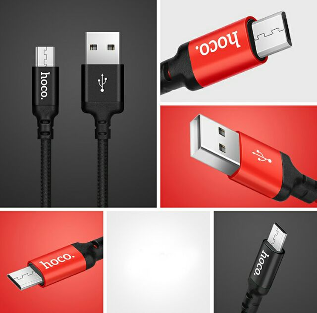 Cáp Sạc Dây Dù Hoco X14 Android Chính Hãng Chống Đứt, Chống Rối l Cáp Sạc MicroUSB