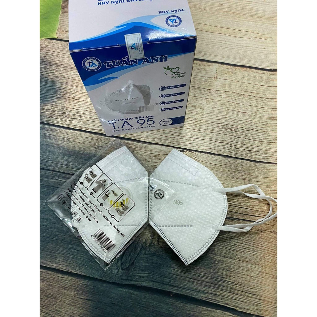 Hộp 10 Khẩu trang N95 Có Van Thở, khẩu trang kháng khuẩn tiêu chuẩn N95 hàng công ty đạt chuẩn FDA CE | BigBuy360 - bigbuy360.vn