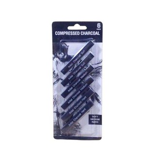 Bộ 6 Than Dạng Thỏi Nén Compressed Charcoal 3 Cấp Độ Màu