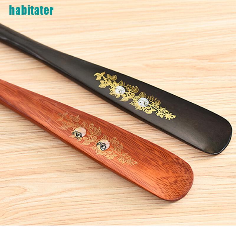 [habitater] Dụng Cụ Hỗ Trợ Mang Giày Chuyên Nghiệp Cán Dài Bằng Gỗ Dài 55cm Chất Lượng Cao