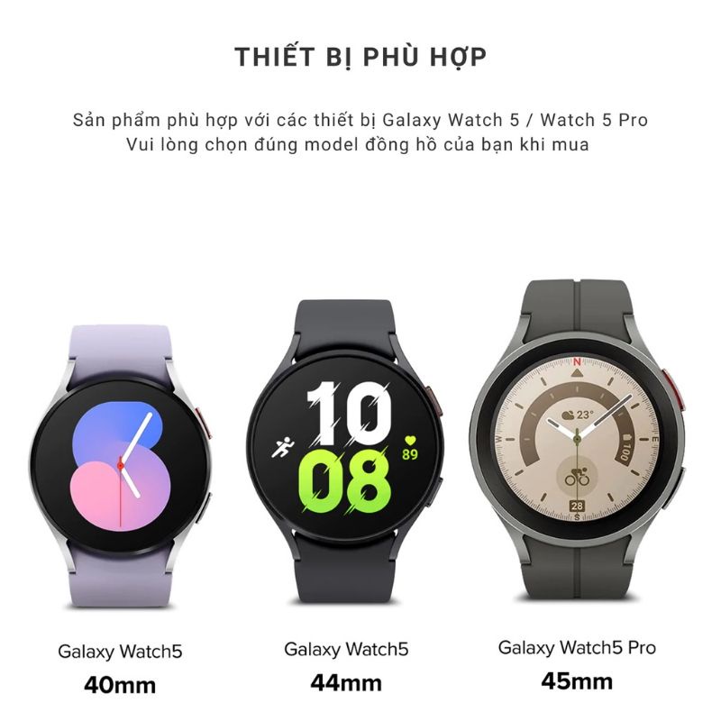 Samsung Watch 5/ 5 Pro - Set 3 Kính cường lực 2.5D chống trầy màn hình dành cho Samsung Watch 5 / 5 Pro