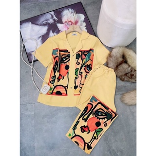 Pijama mango tay ngắn ( hình thật bên shop chụp)