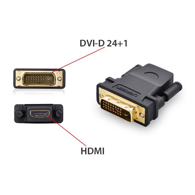 Đầu chuyển DVI-D 24+1 sang HDMI âm