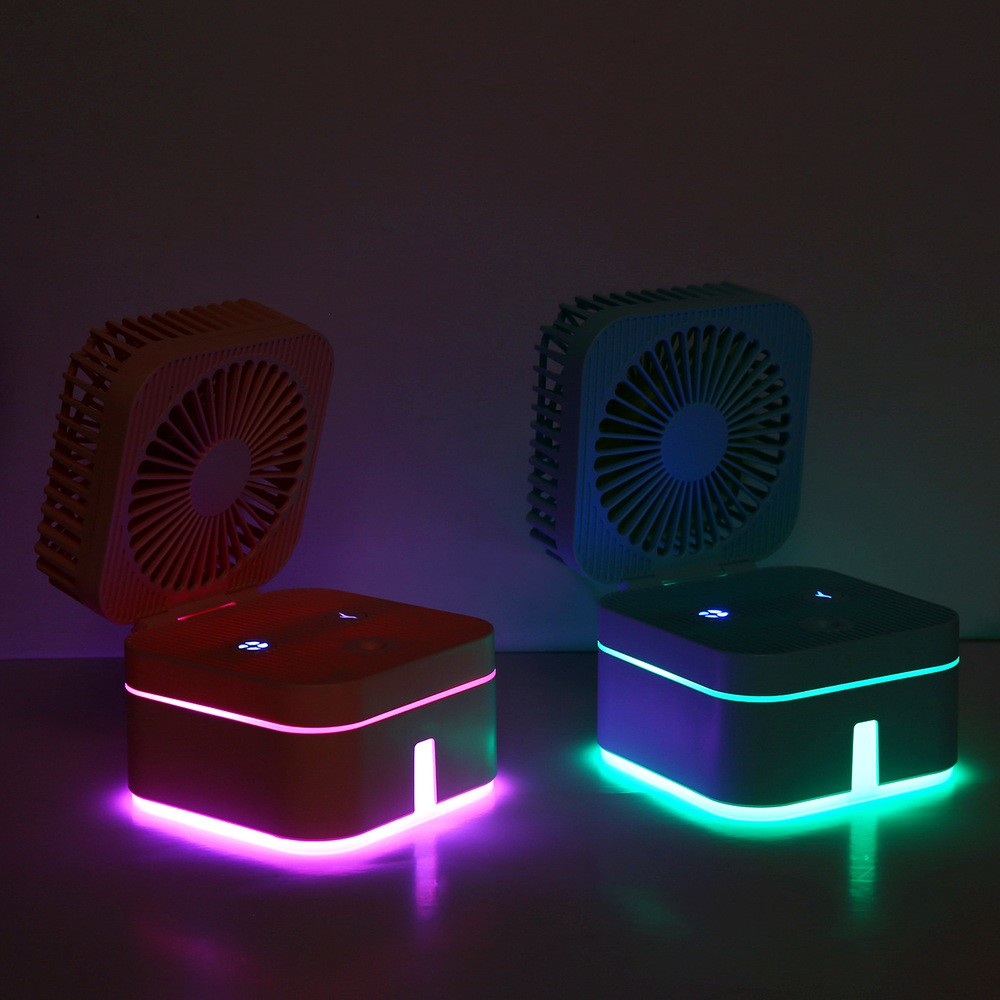 Quạt phun sương mini freeship cầm tay tích điện có led pin trâu siêu bền | BigBuy360 - bigbuy360.vn