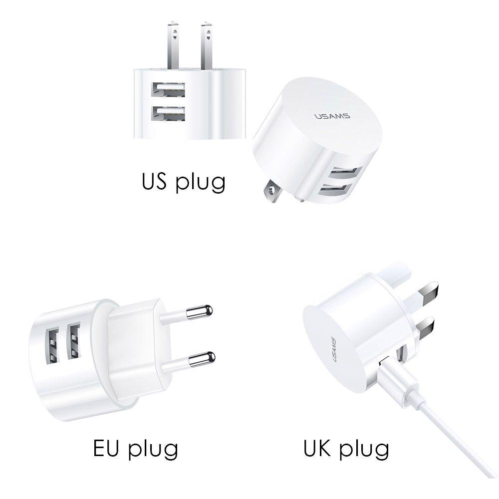 Cục Sạc Nhanh Cổng USB Kép Mini Cho Điện Thoại Di Động