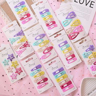 Set 6 kẹp tóc sắc màu dễ thương