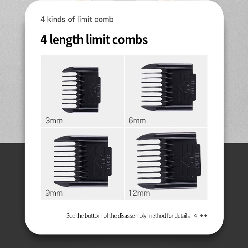 Bộ Máy cạo râu Cắt Tóc Lưỡi Sứ Ít Tiếng Ồn Tiện Dụng Cho Người Lớn Và Trẻ Em