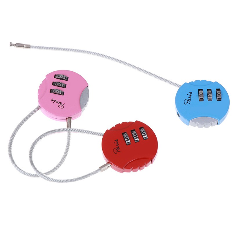 JETTING Ổ khóa hành lý nhỏ gọn có 3 số 3.7x9cm tiện dụng