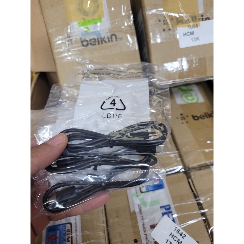 Cáp Ngắn Sạc Nhanh USB Type C - C BOOST↑CHARGE™ Belkin 60W - Vỏ Nhựa PVC - 60CM - Hàng Chính Hãng