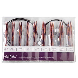 Set kim đan Knitpick thân gỗ