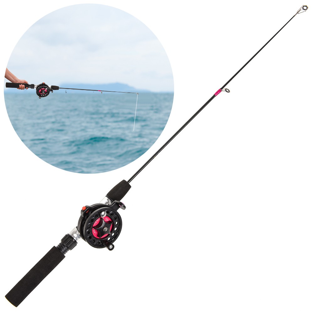 Cần câu cá ngắn có guồng quay 3 bi tiện lợi