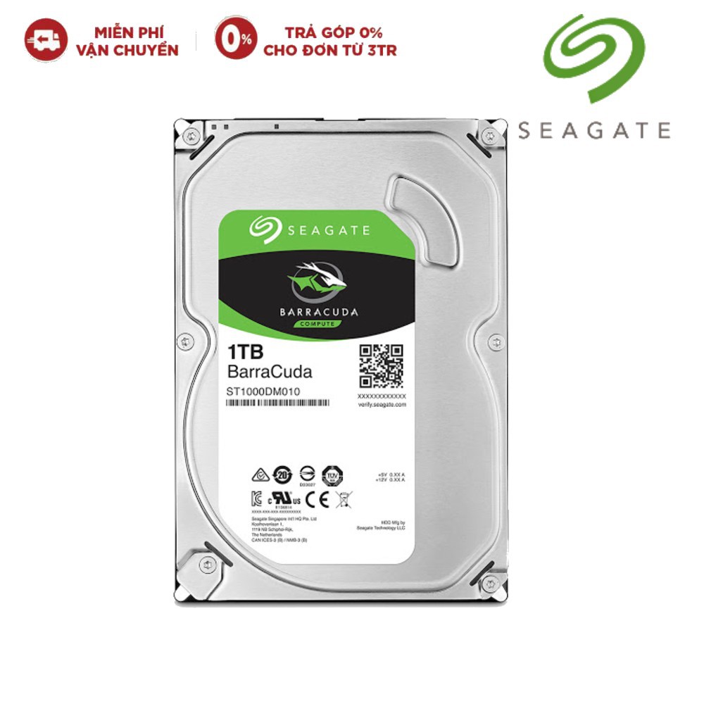 Ổ cứng HDD Seagate Barracuda 1TB 3.5&quot; SATA 3 - ST1000DM010