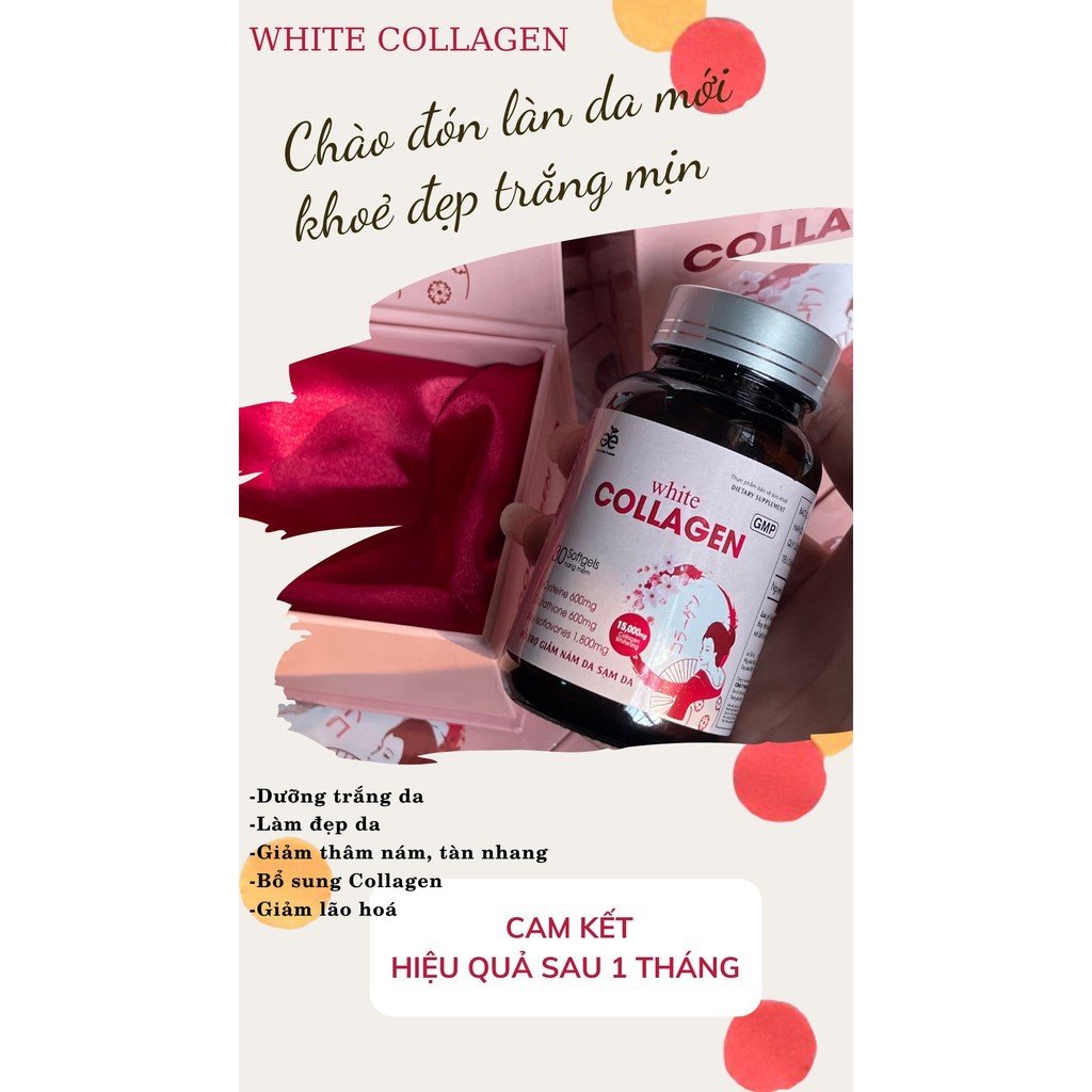 Viên uống trắng da Glutathione 1 tháng cam kết hiệu quả với White Collagen | BigBuy360 - bigbuy360.vn