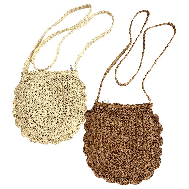 Túi cói đan handmade đeo chéo vai thiết kế thời trang cho nữ