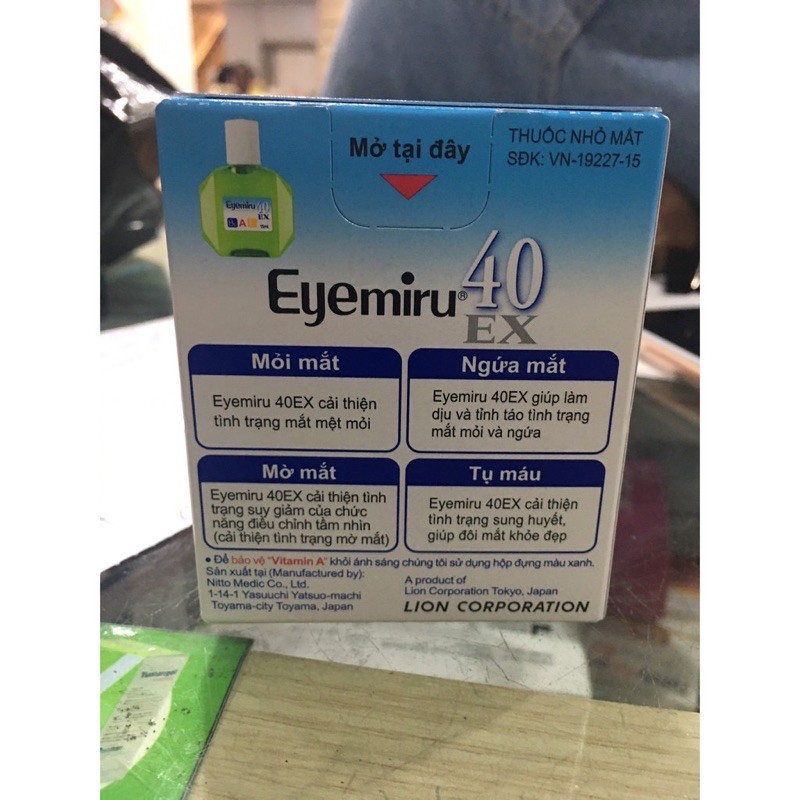 Nước nhỏ mắt EYEMIRU 40 EXTRA giảm mỏi mắt-ngứa mắt-mờ mắt- tụ máu ở mắt(sản phẩm chính hãng) | Thế Giới Skin Care