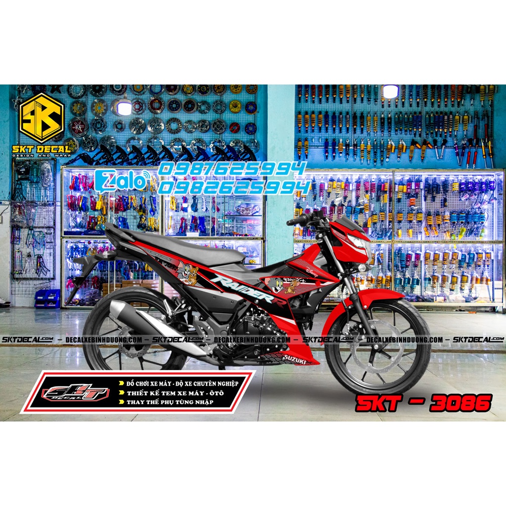 tem rời raider đỏ đen tom and jerry 3086