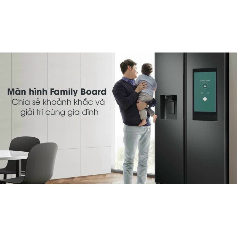 Tủ lạnh Family Hub Samsung inverter 616 lít RS64T5F01B4/SV. Model 2020☘Hàng mẫu FULLBOX Bảo hành chính hãng 2 năm)